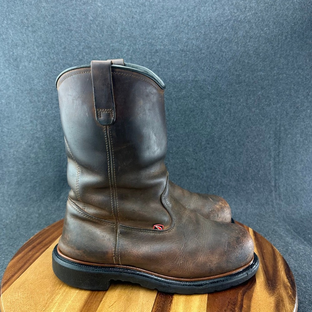 Red Wing 2272 DynaForce Mens Brown Leather Steel Toe Pull On Work Boots Size 9 D